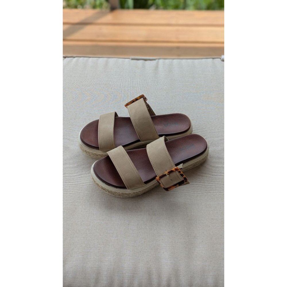 Women's MIA Beige Brown Platform Espadrille Sandals US 7
